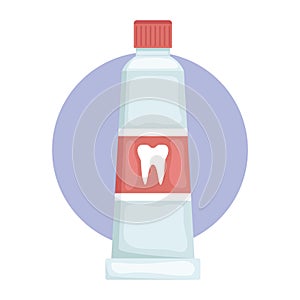 toothpaste tube. Vector illustration decorative design