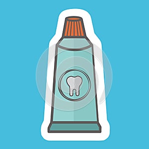 toothpaste tube. Vector illustration decorative design