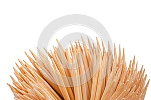 Toothpicks in a box - isolated on white background with clipping
