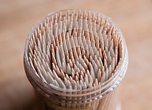 Toothpicks in a container