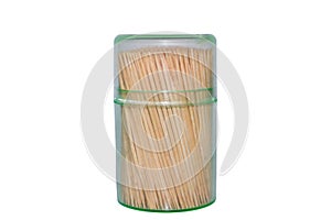 Toothpicks on isolated white background