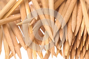 Toothpicks Macro Isolated