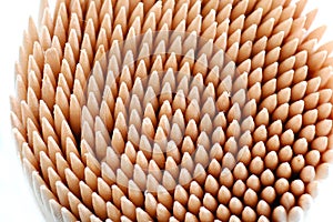 Toothpicks in white background