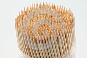 Toothpicks in white background