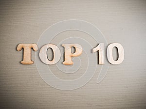 Top 10 List, Motivational Words Quotes Concept