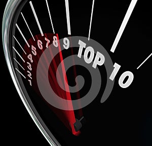 Top 10 Speedometer Scores Rising Achieve Best Ten Rating