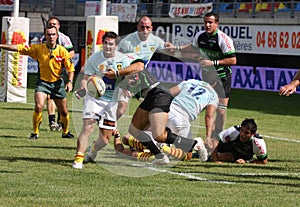 Top 14 rugby match USAP vs Montauban