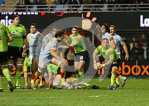 Top 14 rugby match USAP vs Montauban