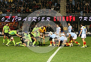 Top 14 rugby match USAP vs Montauban