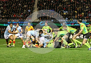 Top 14 rugby match USAP vs Montauban