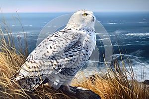 Top 20 Snowy owl action Watercolor predator animals wildlife.