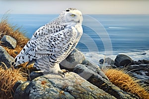 Top 20 Snowy owl action Watercolor predator animals wildlife.