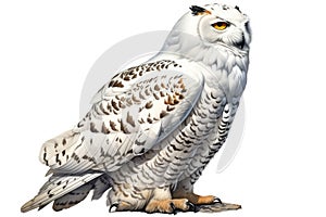 Top 20 Snowy owl action Watercolor predator animals wildlife.