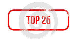 top 25 - red grunge rubber, stamp