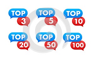 Top 3, 5, 10, 20, 50, 100 rating chart. Best in the ranking.