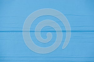 Top above overhead view close-up photo of blue wooden background with copyspace