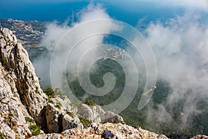 At the top of the Ai-Petri mountain, Crimea