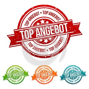 Top Angebot - Banner Button - Siegel in verschiedenen Farben. photo