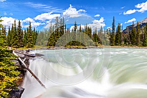 At the Top of Athabasca Falls in Jasper National Park