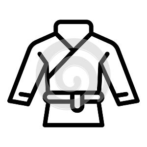 Top belt kimono icon outline vector. Cad gi