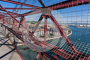 On top of the Bizkaia suspension bridge