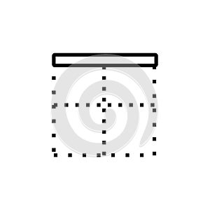 Top border icon, logo, pattern, presentation template line style