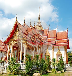 Top of Buddhist temples in Phuket, Thailand