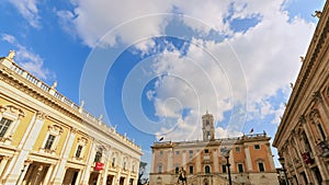 On the top of Capitoline Hill. Rome, Italy. Time