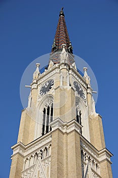 Top of cathedral in Novi Sad