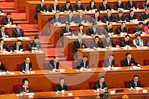 Top Chinese leaders attending parliament meeting