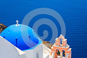 Top of church, Santorini