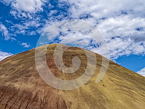 The top of a claystone hill in the Painted Hills Unit of the John Day Fossil Beds National Monument, Oregon, USA