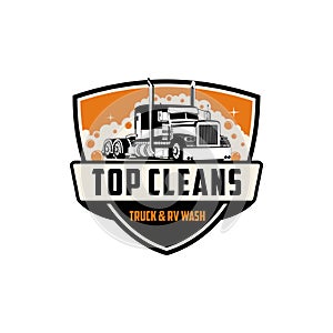 Top cleans truck wash illustration vector photo