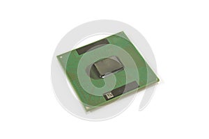 Top of Computer notebook CPU cache memory 1 megabytes on white background, isolated photo
