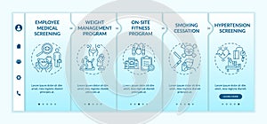 Top corporate wellbeing programs onboarding vector template