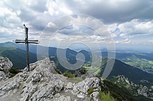 Top cross on Velky Rozsutec peak