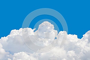Top of cumulus cloud on blue sky