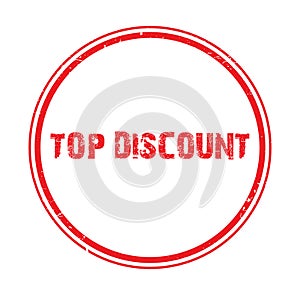 top discount stamp on white