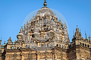 Top dome of Mahabat Maqbara Palace, in Junagadh, India photo