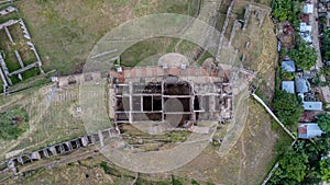 Top Down Aerial View of Sans-Souci Palace in Milot, Haiti