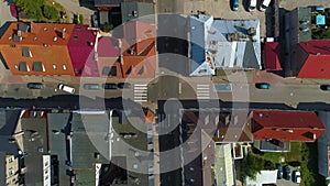 Top Down Old Town Tenements Darlowo Stare Miasto Kamienice Aerial View Poland