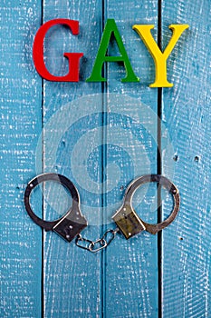 Top down photo of Gay Pride concept