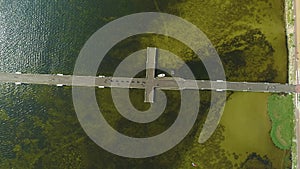 Top Down Pier Over The Bay Jurata Molo Zatoka Aerial View Poland