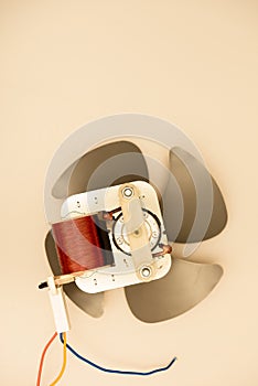 Electronics components  against a whitish background. photo