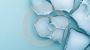 High-resolution fragmented ice surface photo