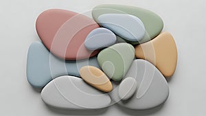 Soft Pastel Organic Shapes Background