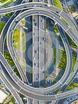 Top-down view of node interchange between Nanda Avenue and Panyu Avenue