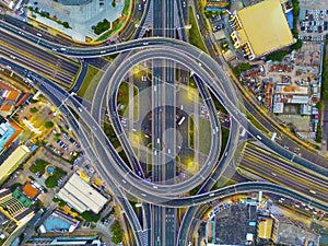 Top-down view of node interchange between Nanda Avenue and Panyu Avenue