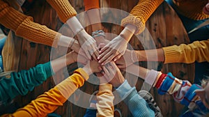 A Circle of United Hands.AI generated image