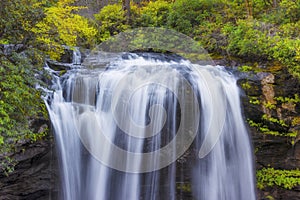 Top of Dry Falls Waterfall in Highlands, North Carolina, USA